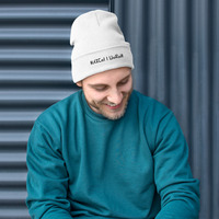 Unique embroidered design, classic cuffed skull cap. - Thumbnail 2