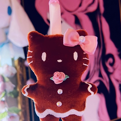Hello gingerbread bag charm