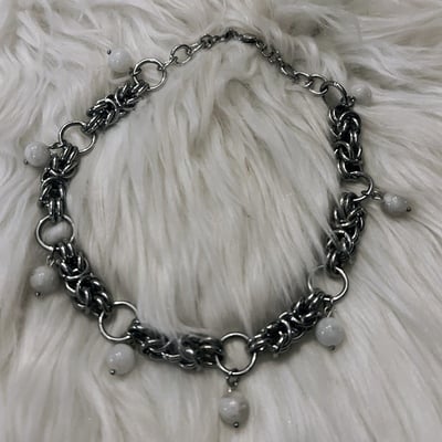Moonstone choker