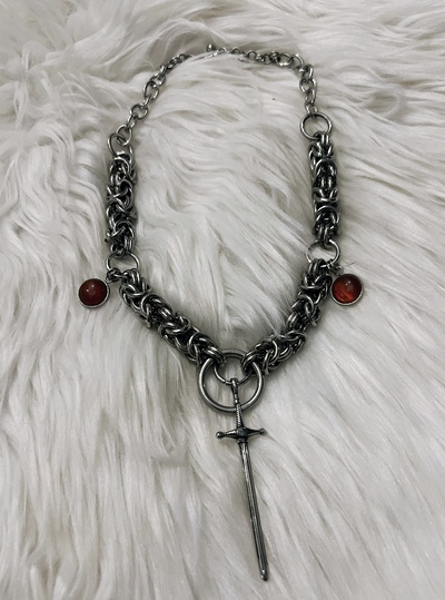 Jasper Sword Necklace