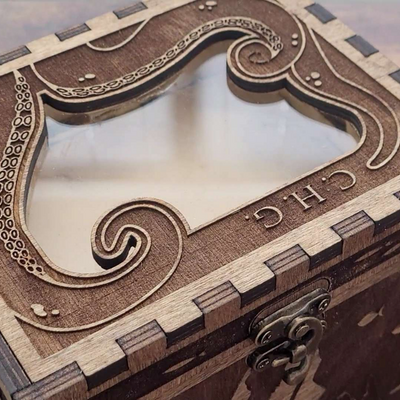 Handmade wooden dice boxes