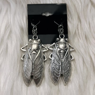Large cicada earrings