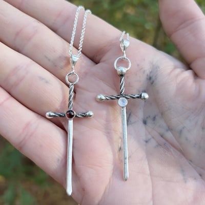 Jeweled sword necklace 