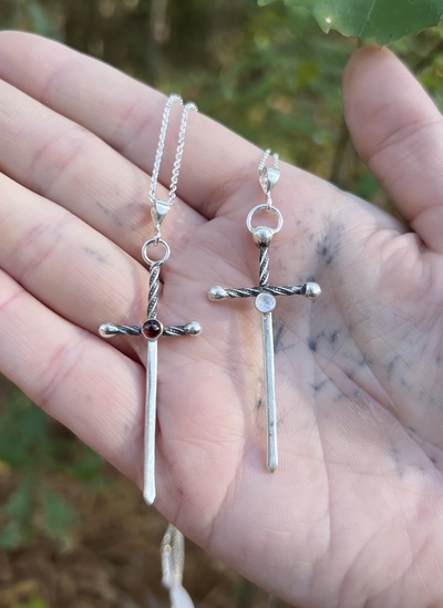 Jeweled Sword Necklace 