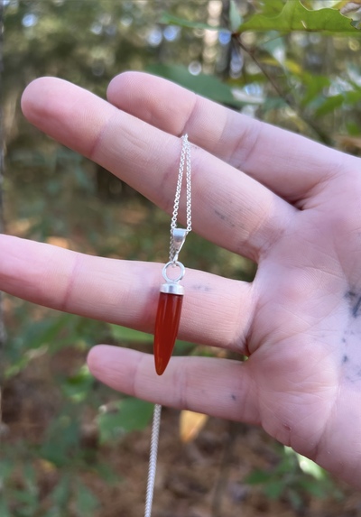 Carnelian Fang necklace 