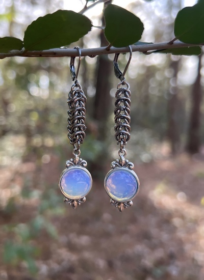Framed Opalite Earrings 