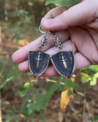 Sword Crest Earrings 