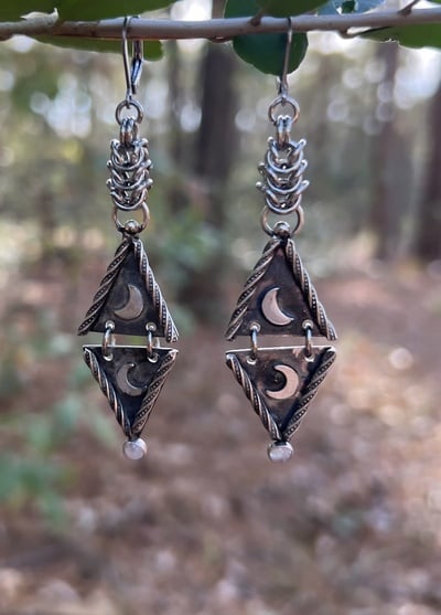 Hanging Moon Earrings 
