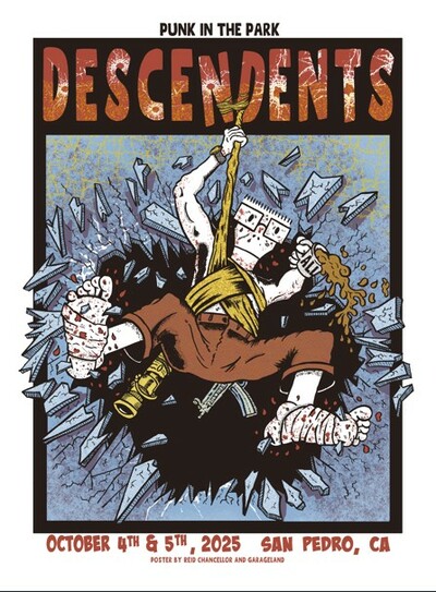 Decendents Screen Printed Gig Poster Punk In the Park 2025