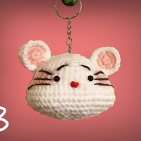 Animal Head Crochet Keychains Made by Mom - Thumbnail 6