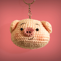 Animal Head Crochet Keychains Made by Mom - Thumbnail 2