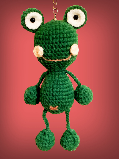 Dangly Frog Crochet Keychain Made by Mom