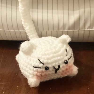Cat crochet friend made by mom