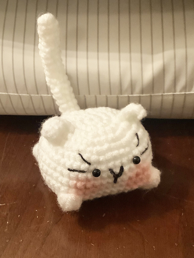 Cat Crochet Friend Made by Mom