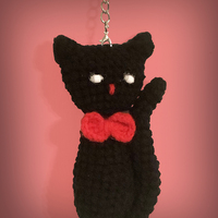 Slim Kitty Crochet Keychain Made by Mom - Thumbnail 2