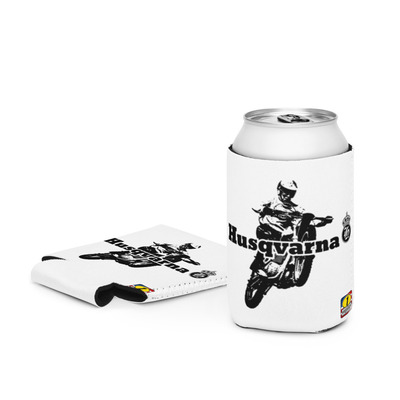 Husqvarna Black TH Wheelie White Moto Can Cooler