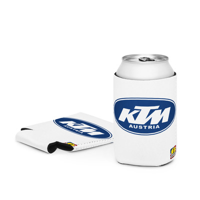 K t m austria blue oval white moto can cooler
