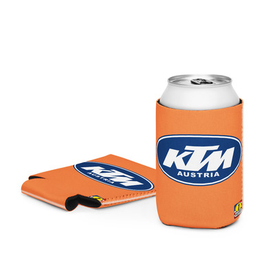 K T M Austria Blue Oval Orange Moto Can Cooler