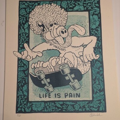 Alf is pain - art print screen printed
