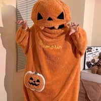 Halloween Pumpkin Fleece Onesie - Thumbnail 6