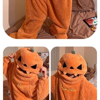 Halloween Pumpkin Fleece Onesie - Thumbnail 7