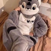 Cute Squirrel Fleece Onesie - Thumbnail 1