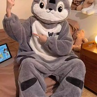 Cute Squirrel Fleece Onesie - Thumbnail 2