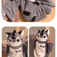 Cute Squirrel Fleece Onesie - Thumbnail 5
