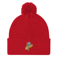 Crick Foot Pom-Pom Beanie - Thumbnail 3