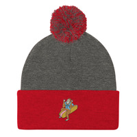 Crick Foot Pom-Pom Beanie - Thumbnail 4