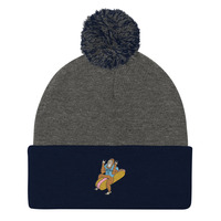 Crick Foot Pom-Pom Beanie - Thumbnail 5