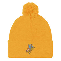 Crick Foot Pom-Pom Beanie - Thumbnail 10