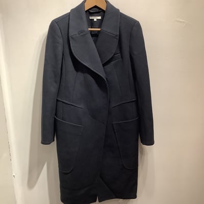 Carven navy double breaasted coat 