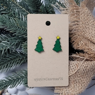 Christmas Tree - Star Earrings 