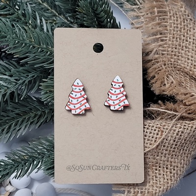 Little Christmas Cake Earrings