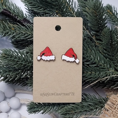 Santa hat earrings