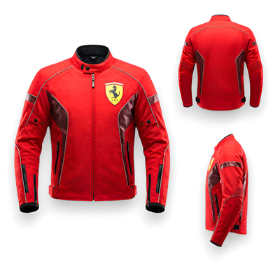 Crafted Leather Mens Classic Red Leather Racing Biker Jacket Pure Lambskin Motorcycle 