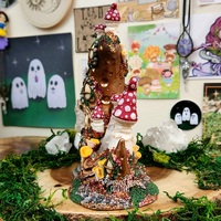 Giant Autumn Faerie Cottage w/Clear Quartz - Thumbnail 2