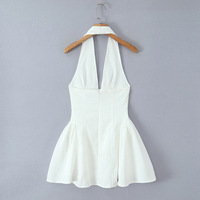 Retro sexy deep V-neck halter dress - Thumbnail 1