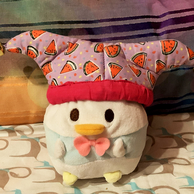 Mini plush jester hat watermelons