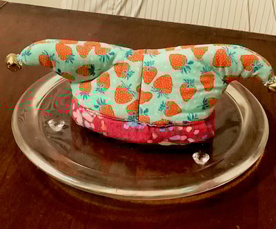 Mini Plush Jester Hat Strawberries
