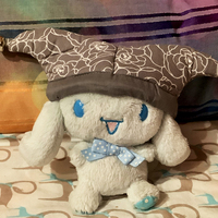 Mini Plush Jester Hat Gray Flowers - Thumbnail 2