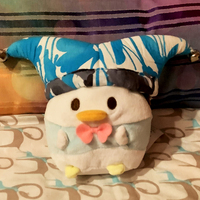 Mini Plush Jester Hat Blue Gray and White - Thumbnail 4