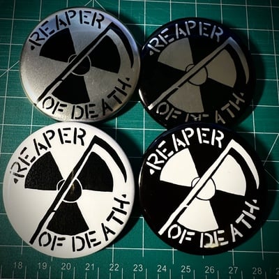 Flux reaper of death pin badge