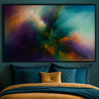 Cosmic Convergence Turquoise Burst in Fiery Nebula - Thumbnail 3