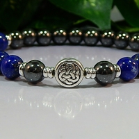 Hematite & Lapis Lazuli Celtic Men’s Bracelet – Strength, Wisdom & Timeless Style - Thumbnail 3