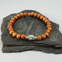 Bayong Wood & Tree Agate Men’s Bracelet – Strength, Harmony & Natural Balance - Thumbnail 1