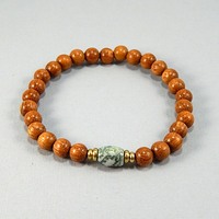 Bayong Wood & Tree Agate Men’s Bracelet – Strength, Harmony & Natural Balance - Thumbnail 2