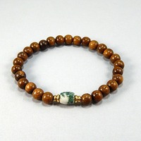 Robles Wood & Tree Agate Men’s Bracelet – Grounding, Harmony & Natural Strength - Thumbnail 2