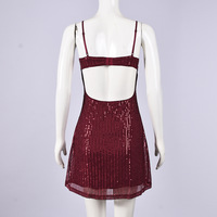 Sequined Double-Layer Strapless Sequined Backless Sexy Elastic Bodycon Straps - Thumbnail 1